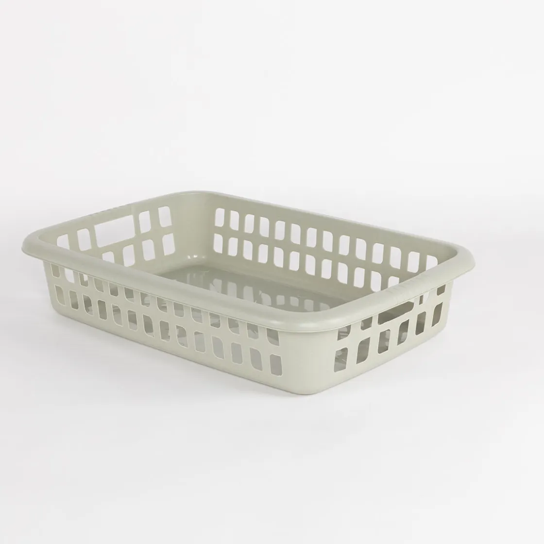 Cestas Y Palanganas>Cesto para colada bajo verde 20L