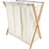 Cestas Para La Ropa Sucia>Cesto para colada bambú y poliéster natural