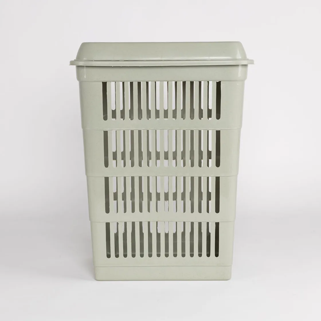 Cestas Y Palanganas>Cesto para colada con tapa verde 40L