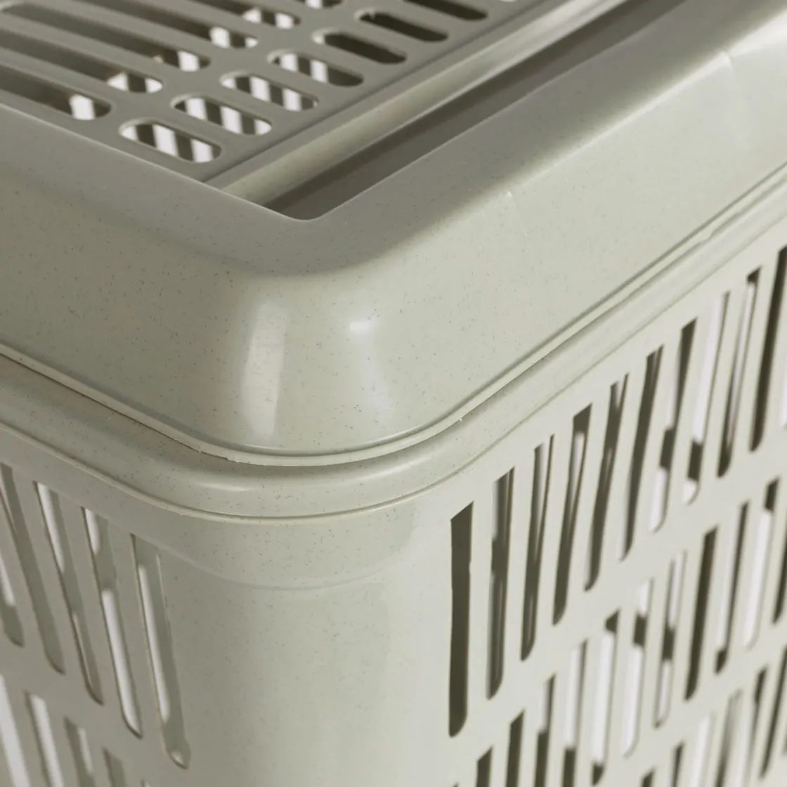 Cestas Y Palanganas>Cesto para colada con tapa verde 40L