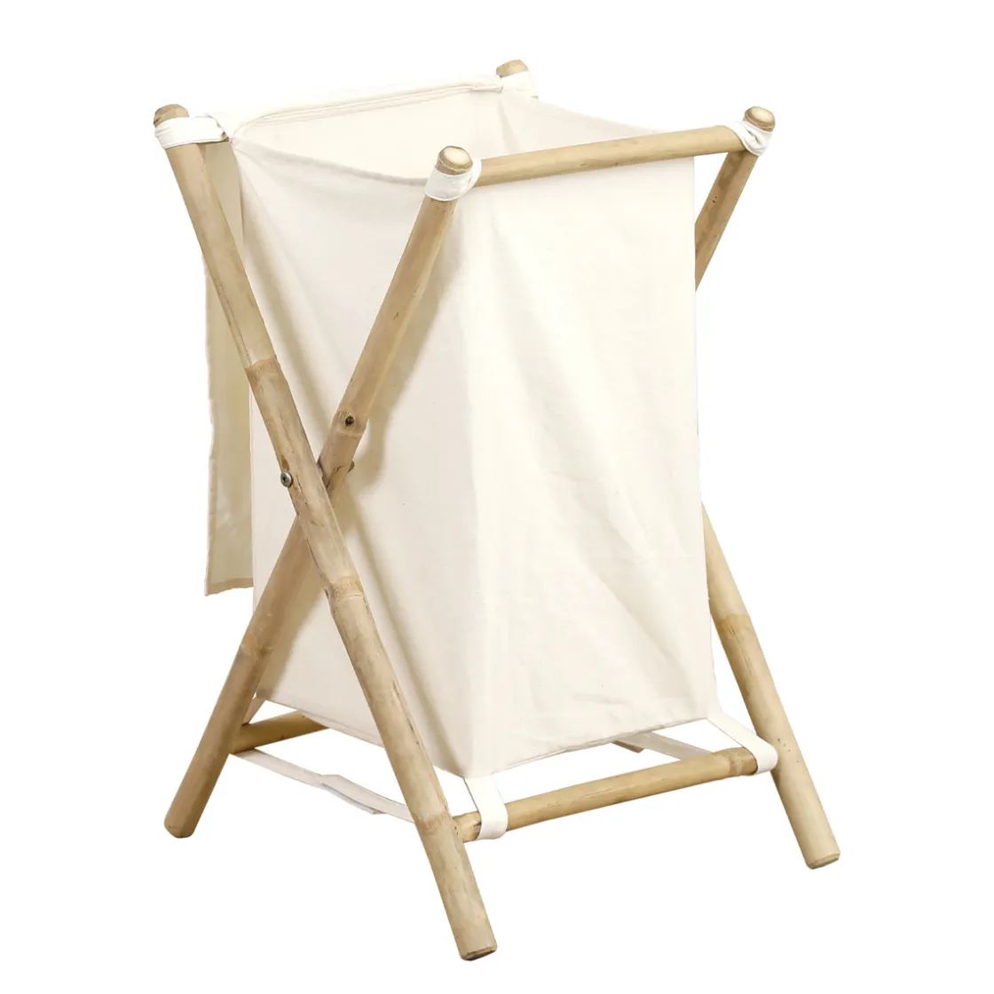 Cestas Para La Ropa Sucia>Cesto para colada de bambú y tejido natural