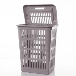 Cestas Para La Ropa Sucia>Cesto para colada wc gris pardo SAND con tapa