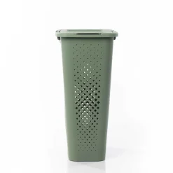 Cestas Para La Ropa Sucia>Cesto para ropa PIXEL verde con tapa 40l