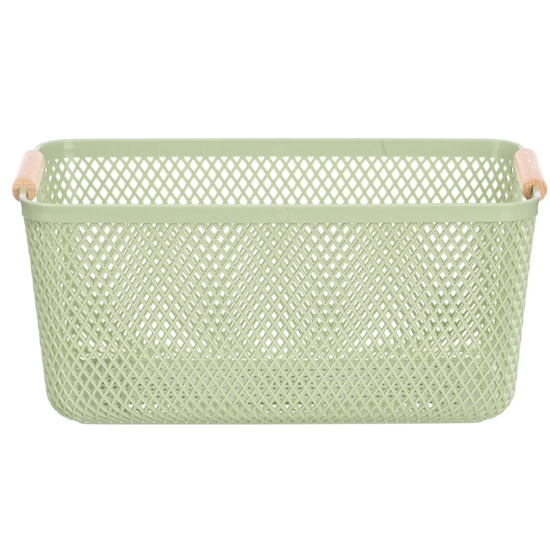Cestas Y Palanganas>Cesto verde con asa de bambú 36x22cm