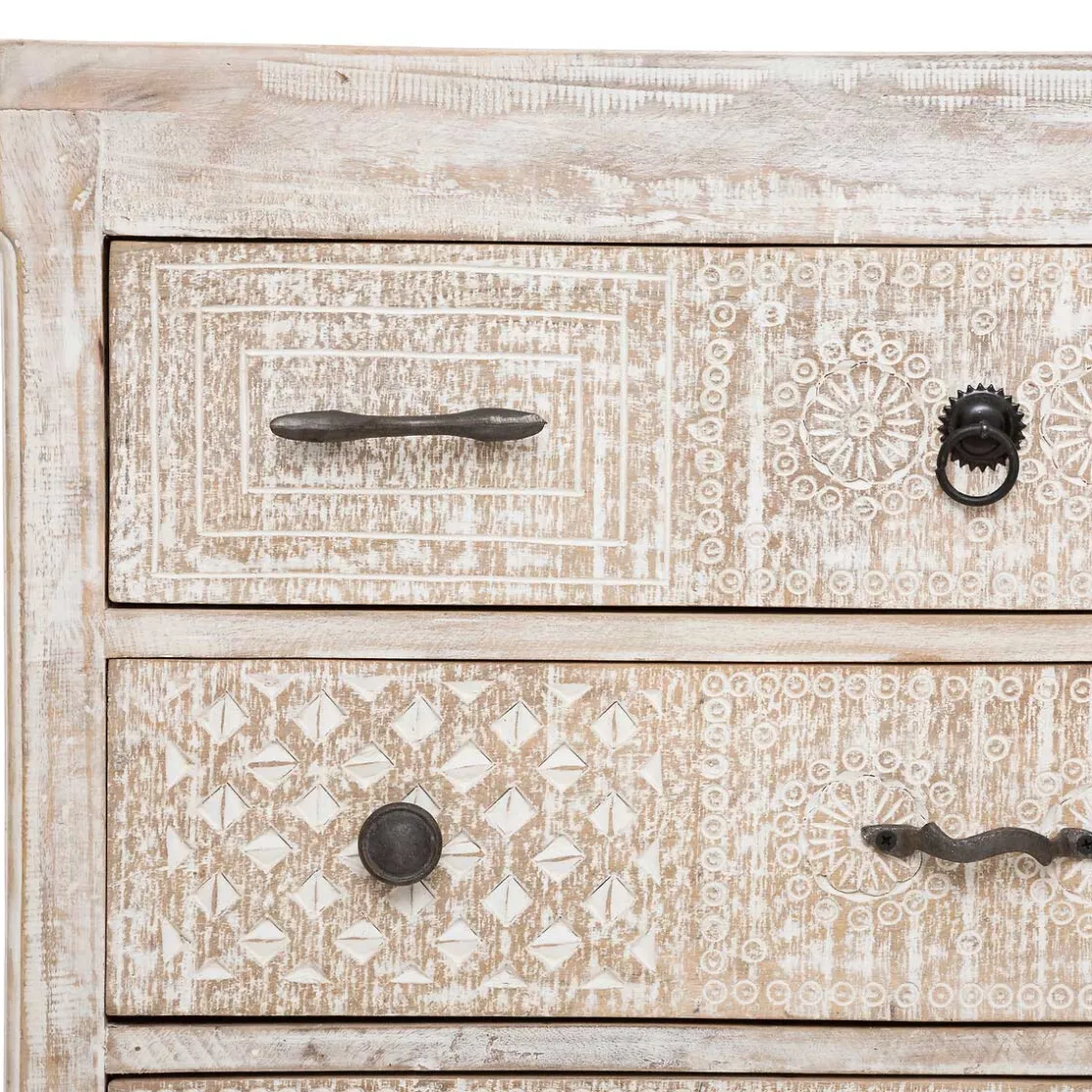 atmosphera Estantes Y Cómodas|Estilo Étnico>Cómoda De Madera Ajay 126x40x94Cm