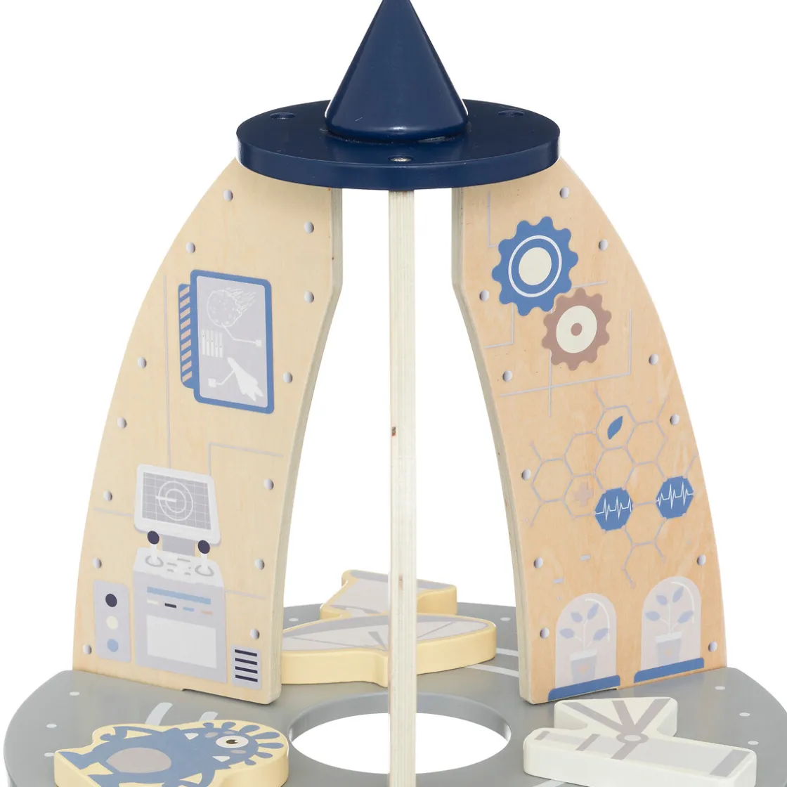 atmosphera4kids Accesorios Decorativos>Cohete De MDF Con Acessorios 60cm