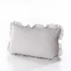 Cojines Y Fundas Decorativas>Cojín AMALFI gris con encaje 45x60cm