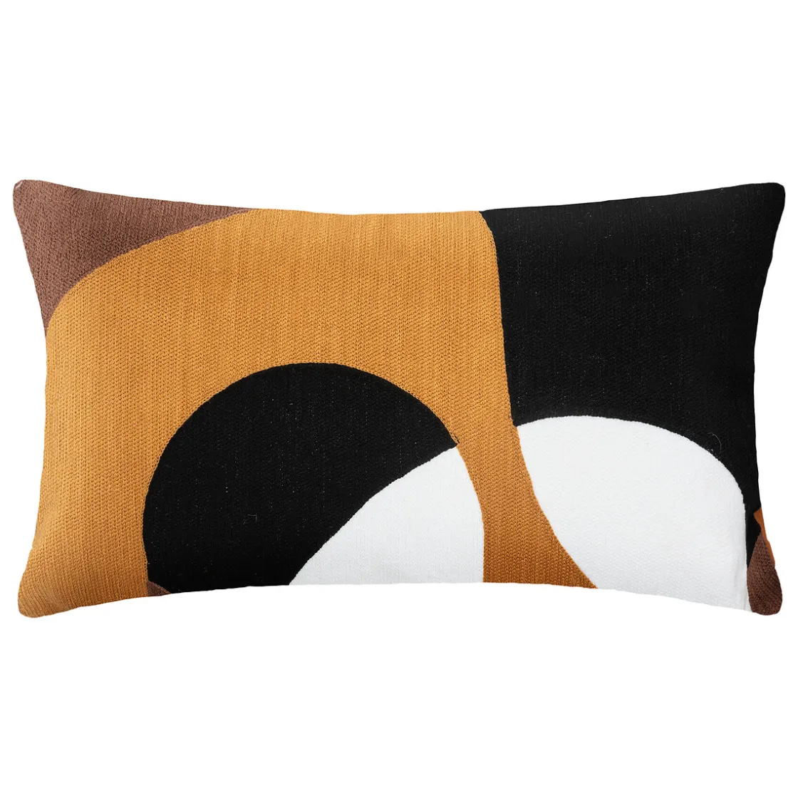 atmosphera Cojines Y Fundas Decorativas>Cojín Bordado Ocre 30x50Cm