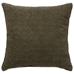 atmosphera Cojines Y Fundas Decorativas>Cojín Bouclette Verde Caqui 45x45cm