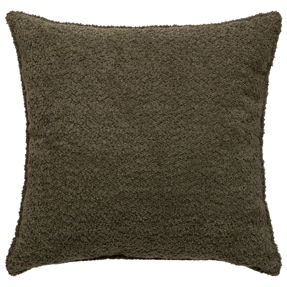 atmosphera Cojines Y Fundas Decorativas>Cojín Bouclette Verde Caqui 45x45cm