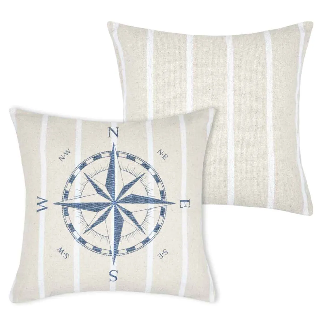 Cojines Y Fundas Decorativas>Cojín brújula HARBOR beige 50x50cm