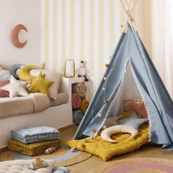 atmosphera4kids Téxtil>Cojín De Suelo Berlingot Azul 60x120Cm