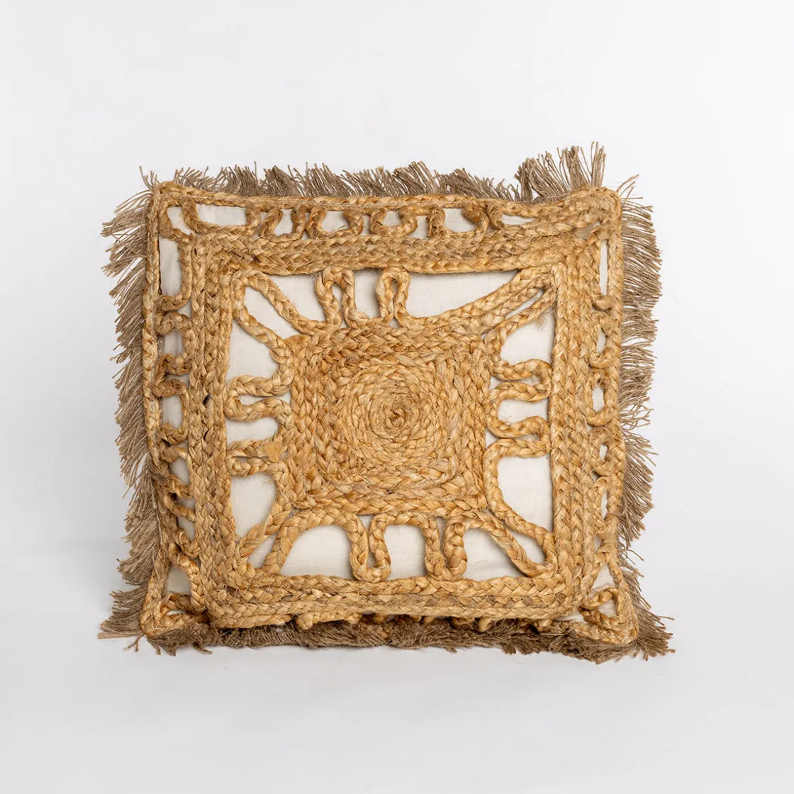 Cojines Y Fundas Decorativas>Cojín DELIJUTE beige de algodón 45x45cm