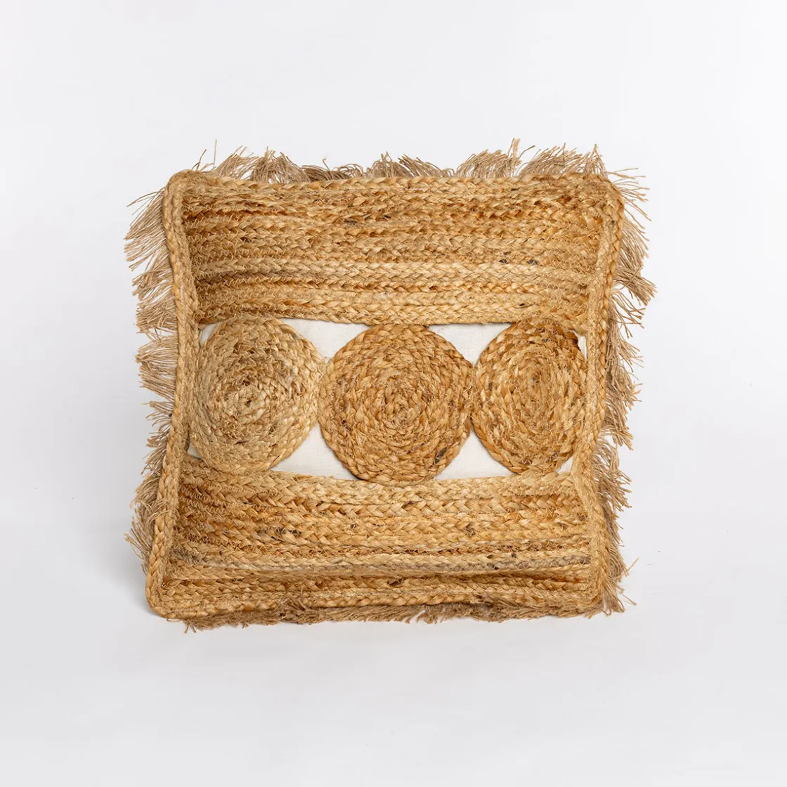 Cojines Y Fundas Decorativas>Cojín DIMELO beige de algodón 45x45cm