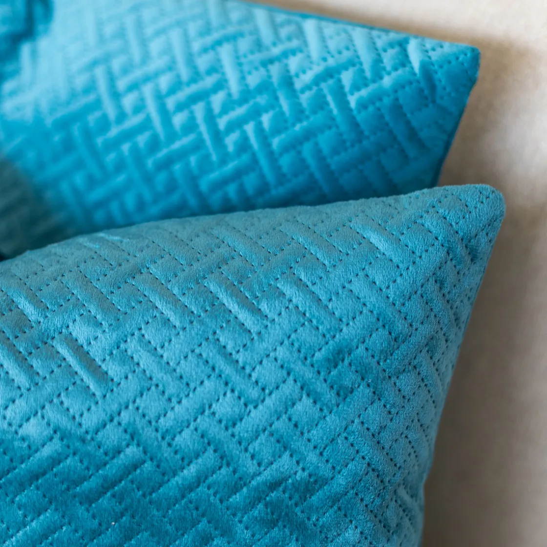 atmosphera Cojines Y Fundas Decorativas>Cojín Dolce Vita Terciopelo Azul 40x40Cm