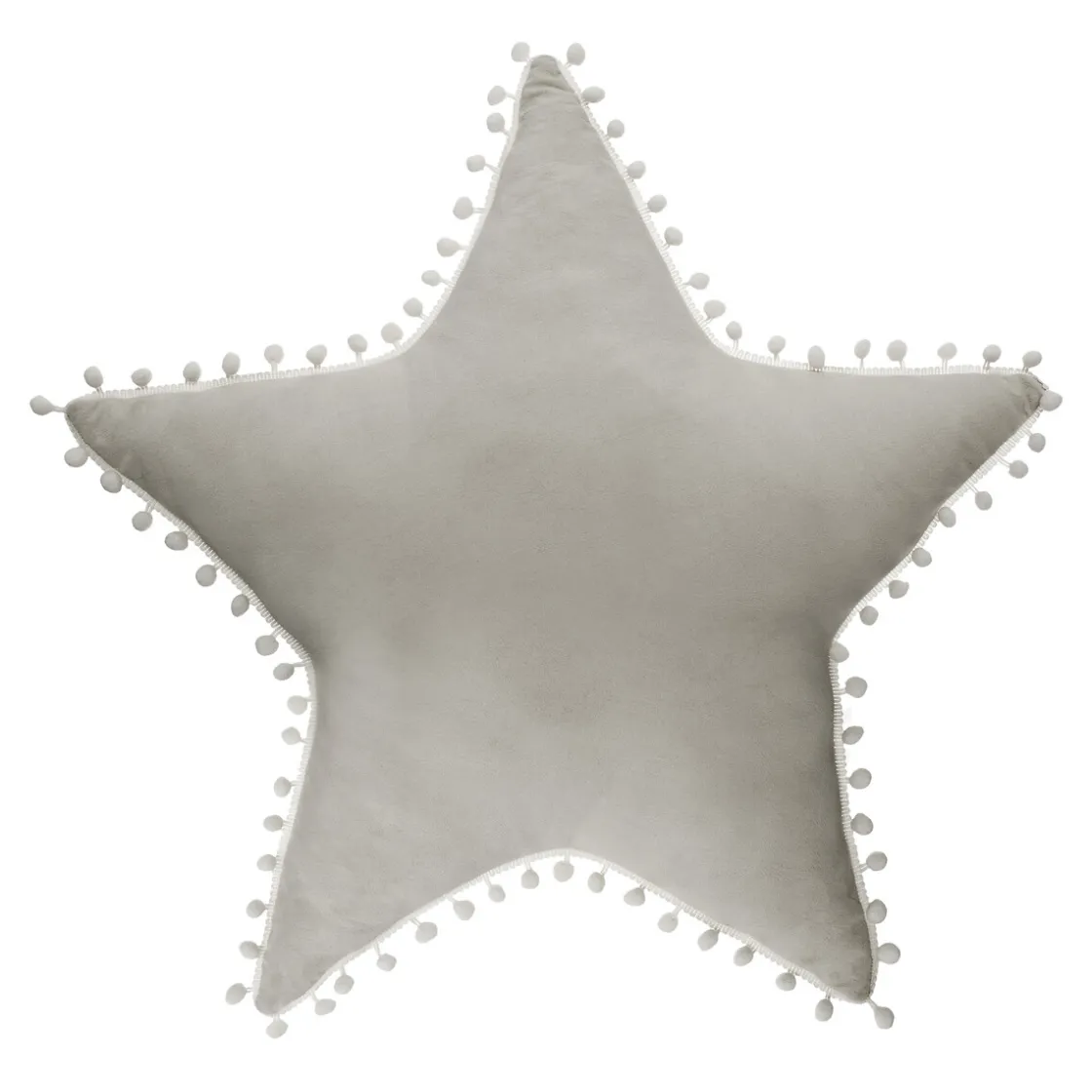 atmosphera4kids Téxtil>Cojín Estrella Gris C/Pompones 50x4x50Cm