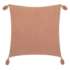 atmosphera Cojines Y Fundas Decorativas>Cojín Gaze Rosa Palo C/Cruces 40x40Cm
