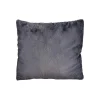 Cojines Y Fundas Decorativas>Cojín Gris Oscuro Con Piel 60x60cm