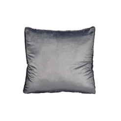 Cojines Y Fundas Decorativas>Cojín Gris Oscuro Con Piel 60x60cm