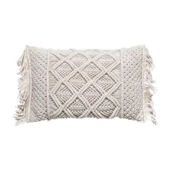 atmosphera Cojines Y Fundas Decorativas>Cojín Idylle Folk De Macramé 30x50Cm