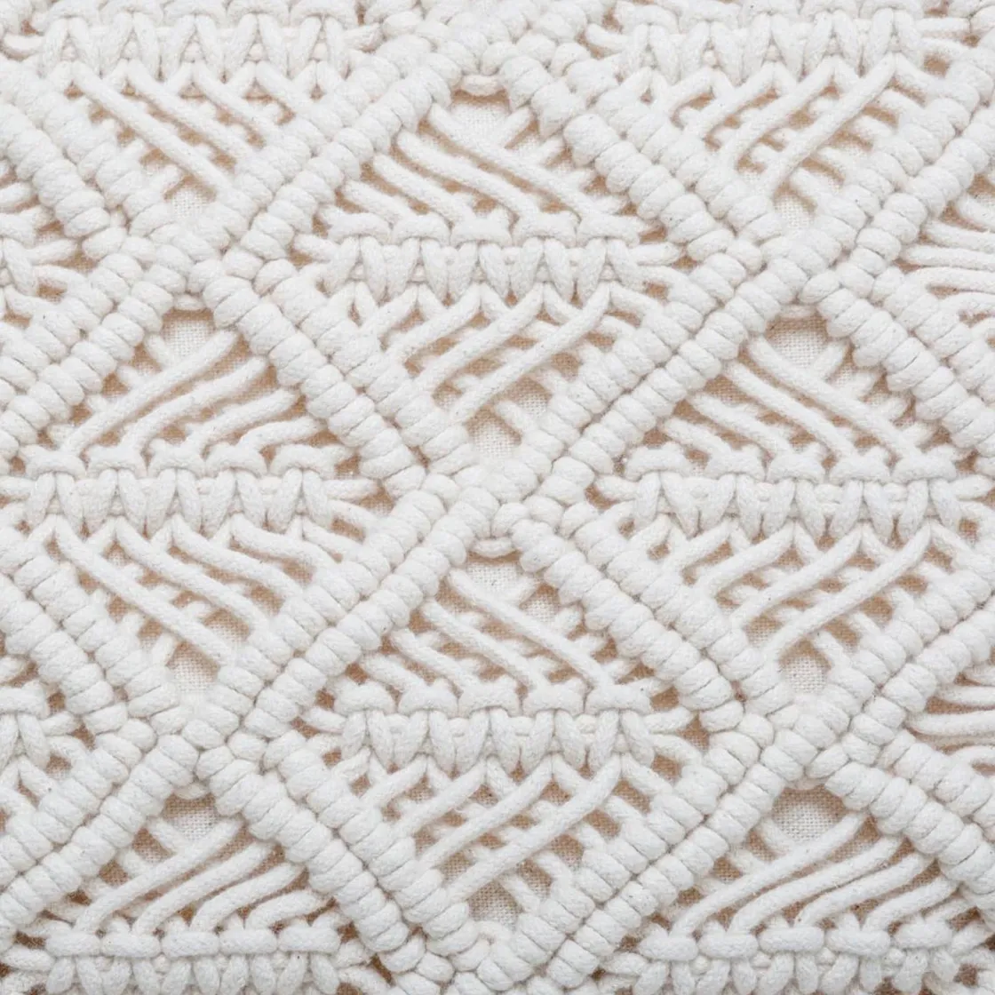 atmosphera Cojines Y Fundas Decorativas>Cojín Idylle Folk De Macramé 30x50Cm