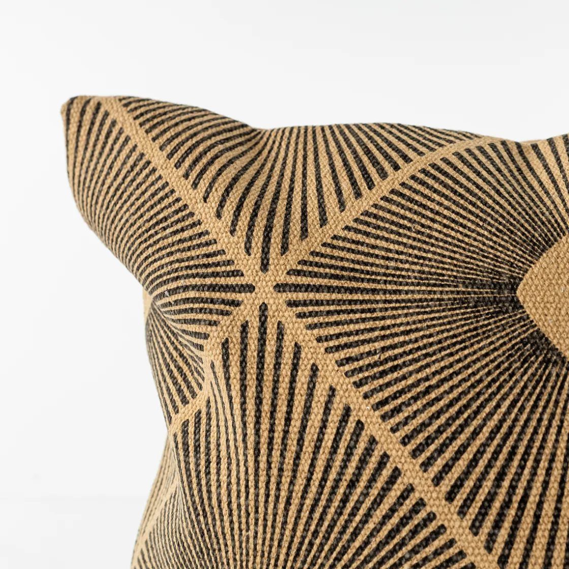 Cojines Y Fundas Decorativas>Cojín Inuit Crudo Y Negro 40x40cm