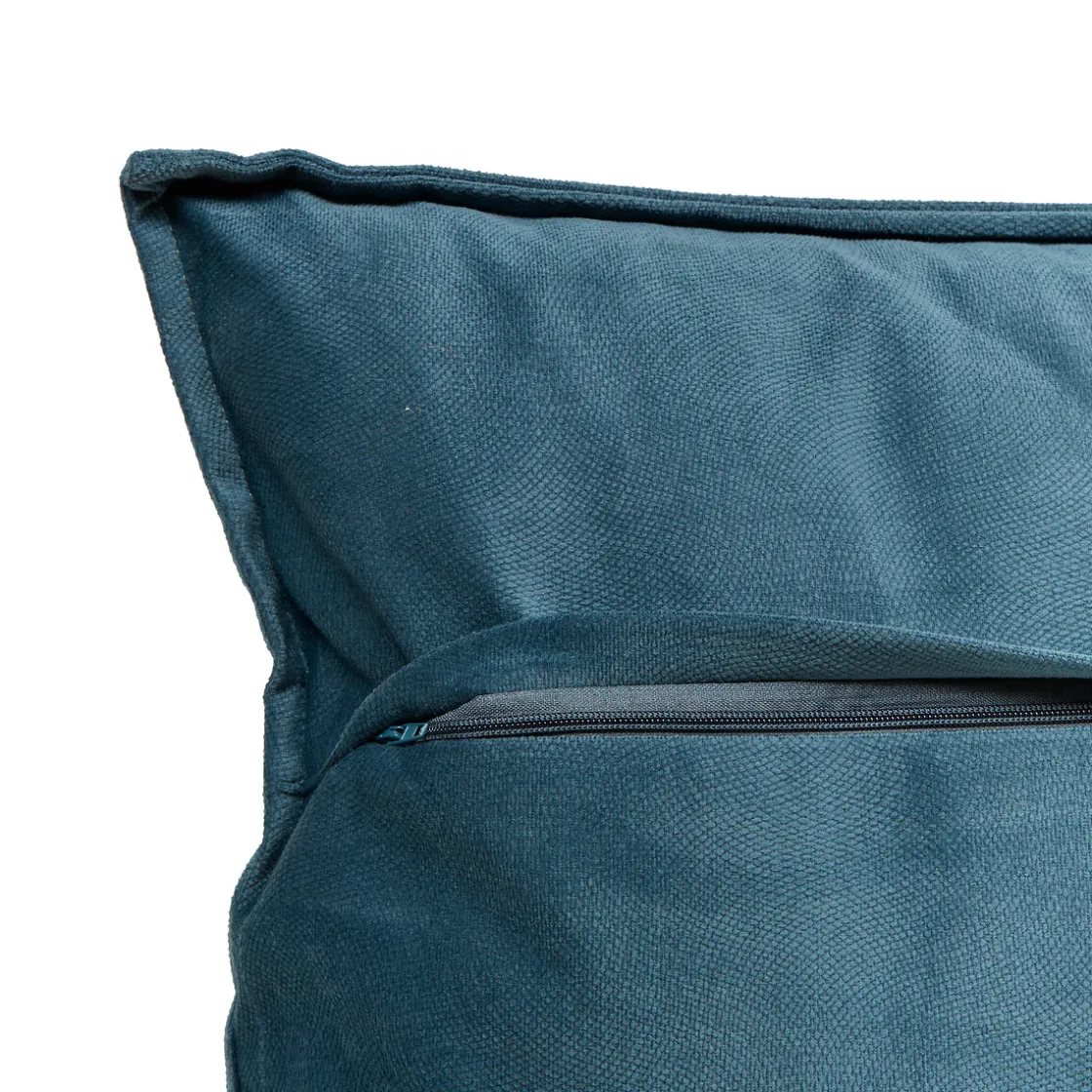 atmosphera Cojines Y Fundas Decorativas>Cojín LILOU de tela azul oscuro