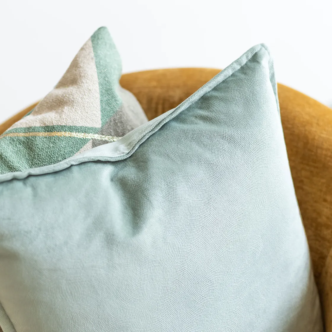 atmosphera Cojines Y Fundas Decorativas>Cojín LILOU verde celadon 45x45cm