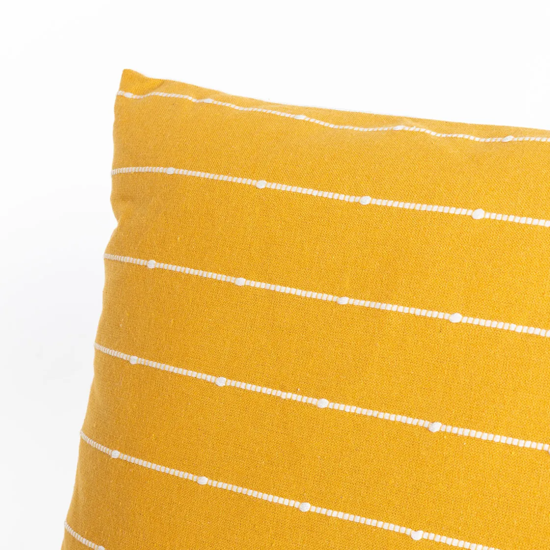 Cojines Y Fundas Decorativas>Cojín LINECHIC amarillo de algodón 45x45cm