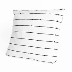 Cojines Y Fundas Decorativas>Cojín LINECHIC beige de algodón 45x45cm