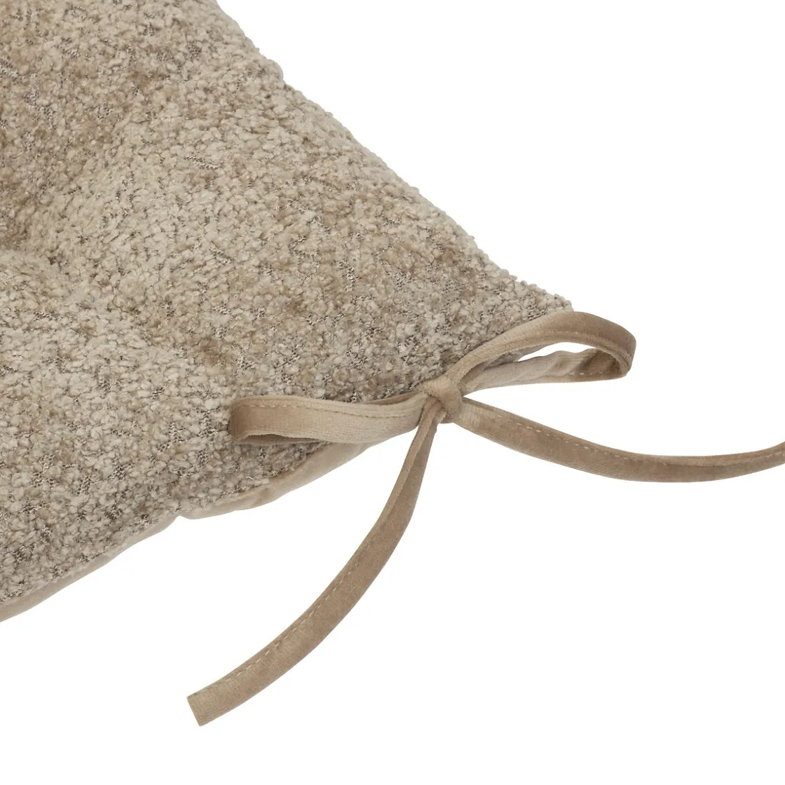 atmosphera Cojines Y Fundas Decorativas>Cojín Para Silla Bouclette Gris Pardo 38x38cm