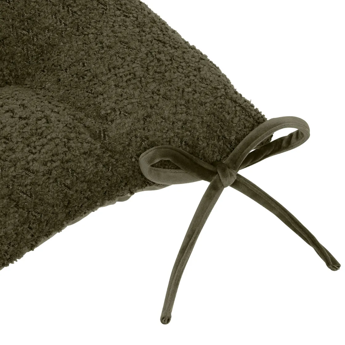 atmosphera Cojines Y Fundas Decorativas>Cojín Para Silla Bouclette Verde 38x38cm