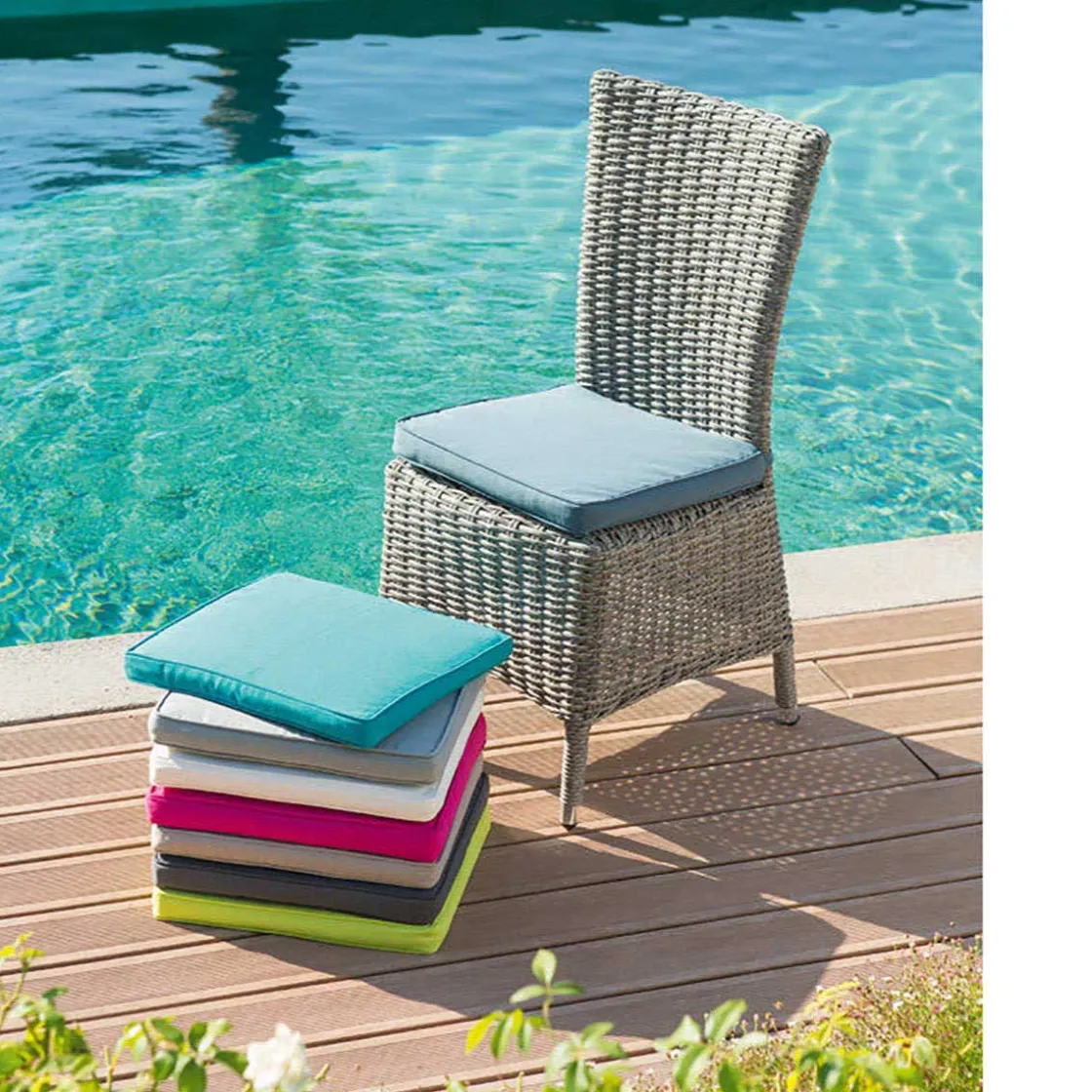 hespéride Textil De Jardín>Cojín para silla exterior KORAI bordeaux