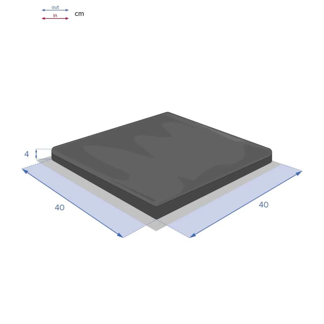 hespéride Textil De Jardín>Cojín para silla KORAI gris ardosia 40x40Cm