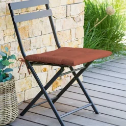 hespéride Textil De Jardín>Cojín p/silla exterior KORAI 4 puntos terracota