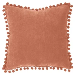 atmosphera Cojines Y Fundas Decorativas>Cojín Tierra Con Pompones 40x40Cm