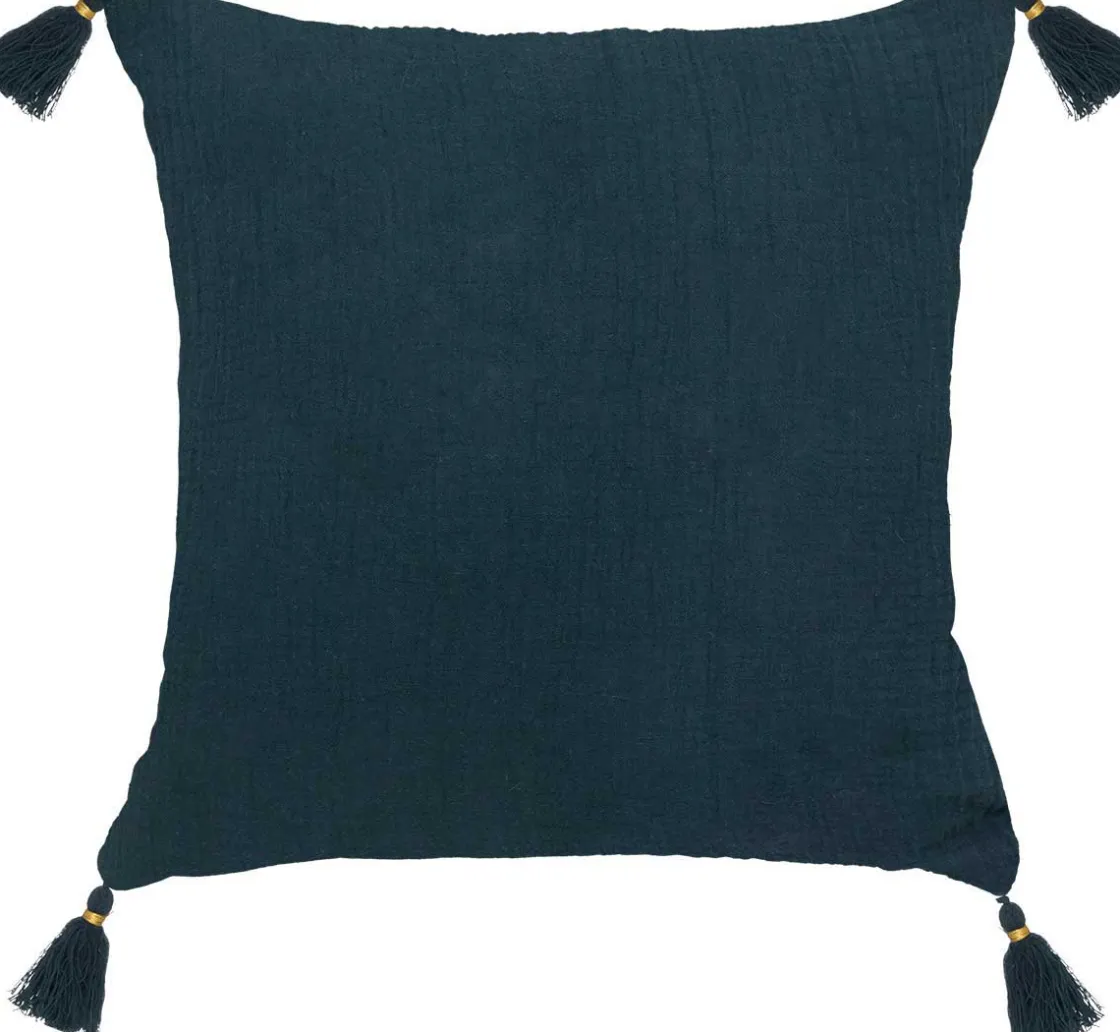 atmosphera Cojines Y Fundas Decorativas>Cojín Winter Light Gaze Azul Con Cruces