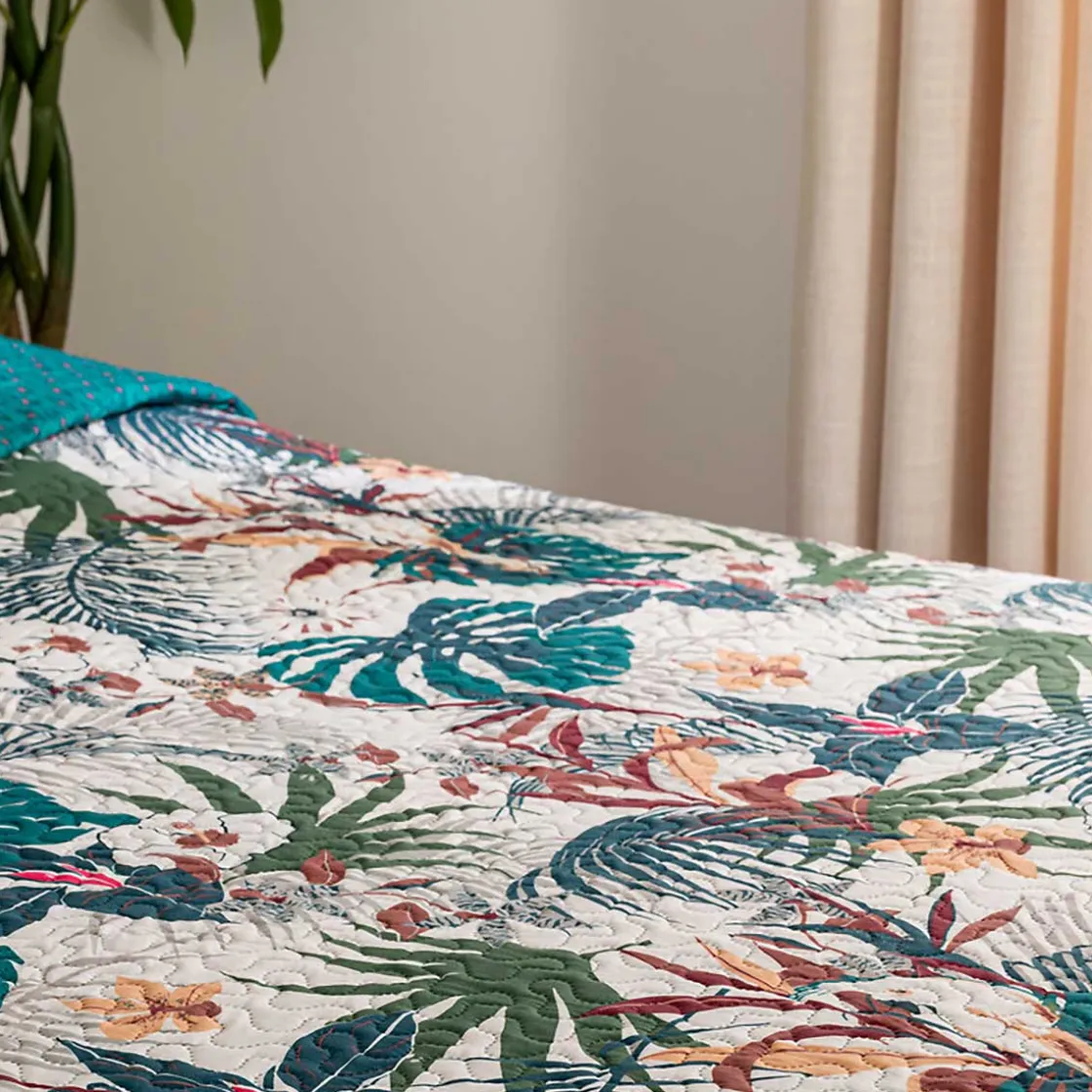 atmosphera Edredones Y Colchas>Colcha Jungle Reversible Azul 220x240Cm