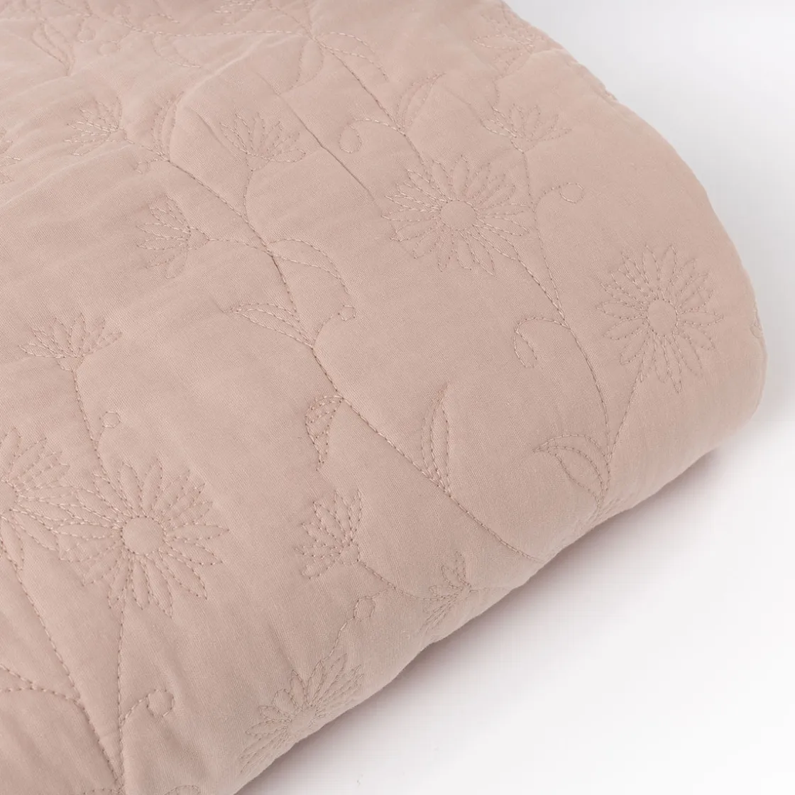 Edredones Y Colchas>Colcha rosa DAISY 220x240cm