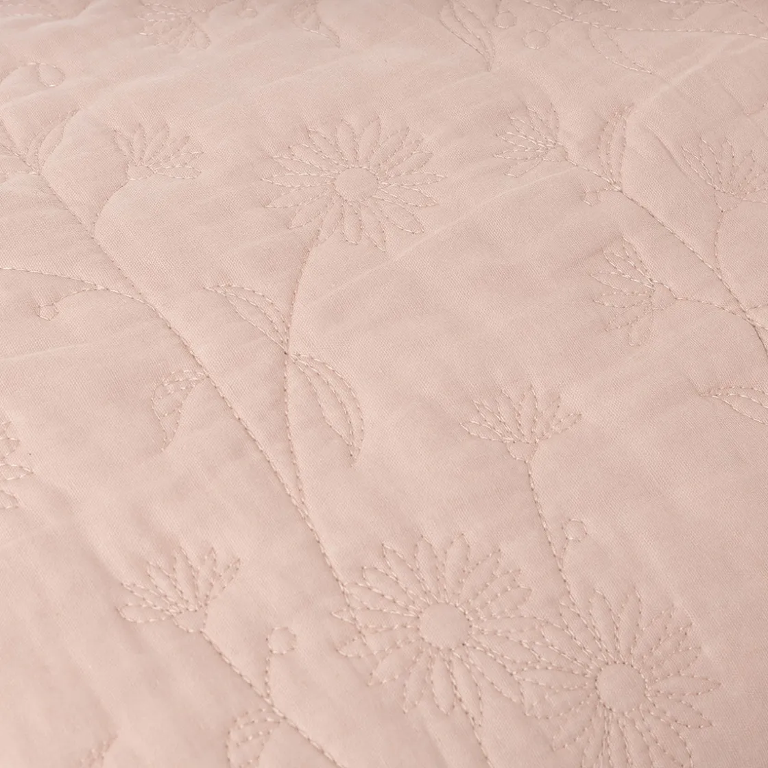 Edredones Y Colchas>Colcha rosa DAISY 220x240cm