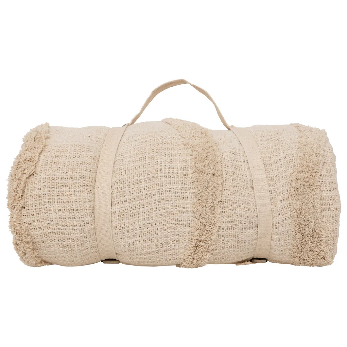 atmosphera Edredones Y Colchas>Colcha Slub Con Tuft Beige 240x260cm