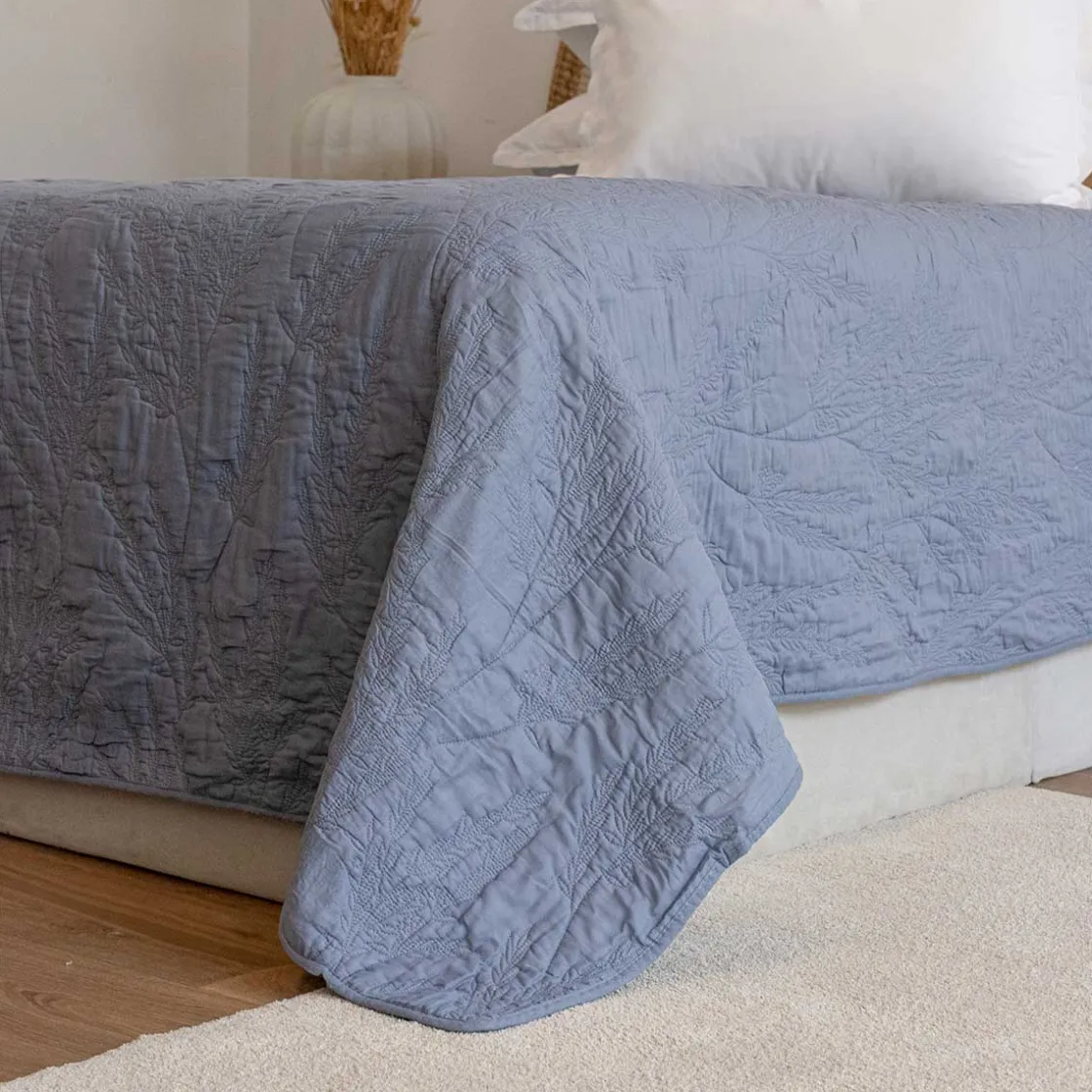 Edredones Y Colchas>Colcha WHEAT Azul 220x240cm