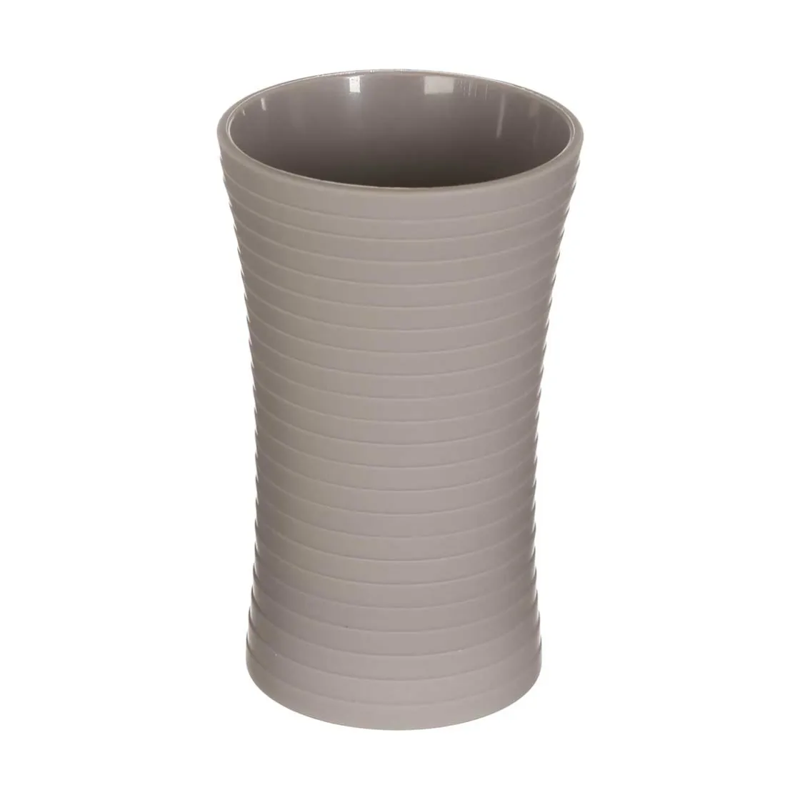 5five Accesorios De Lavabo>Conjunto De 3 Accesorios Baño Rayas Gris Pardo