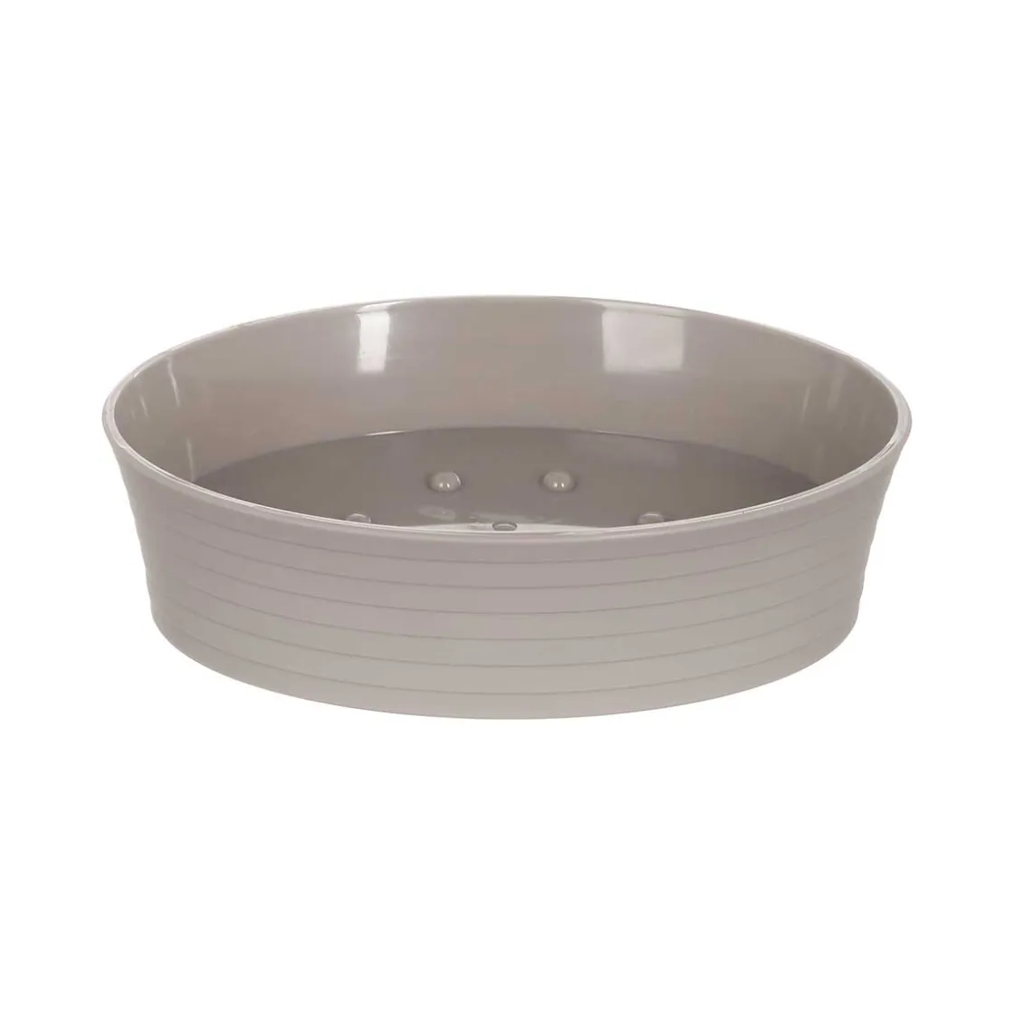 5five Accesorios De Lavabo>Conjunto De 3 Accesorios Baño Rayas Gris Pardo