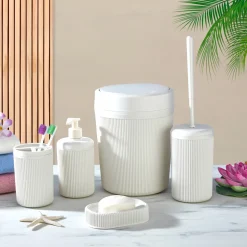 Accesorios De Lavabo>Conjunto de 5 piezas wc ALESTA crema