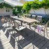 hespéride Mesas De Jardín>Conjunto de mesa 10 lugares y 6 sillas PIAZZA