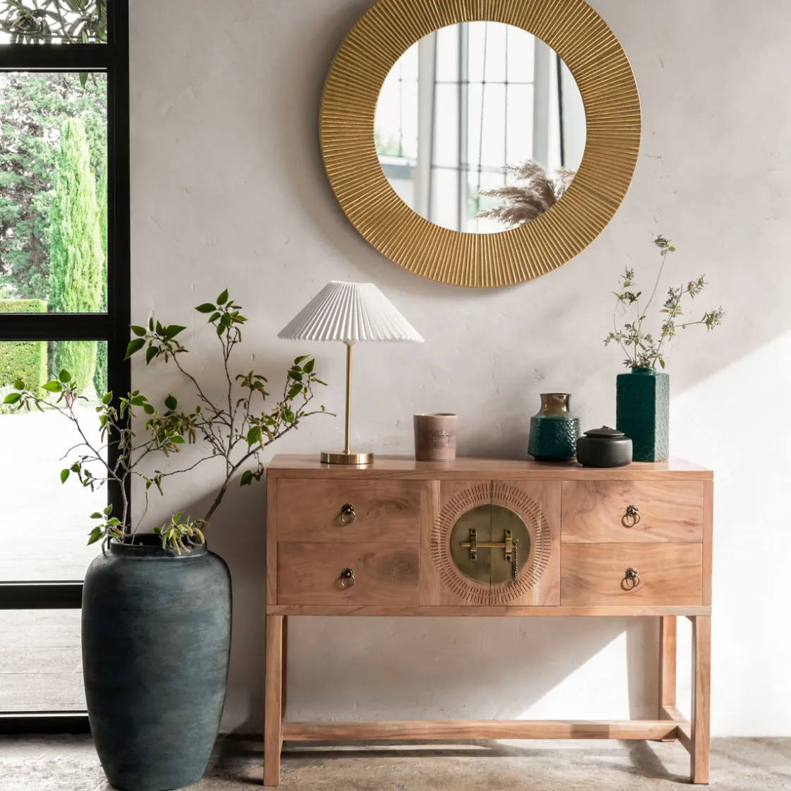 atmosphera Aparadores Y Consolas|Estilo Oriental>Consola 4Cajones Y 2Puertas 112x40x79Cm