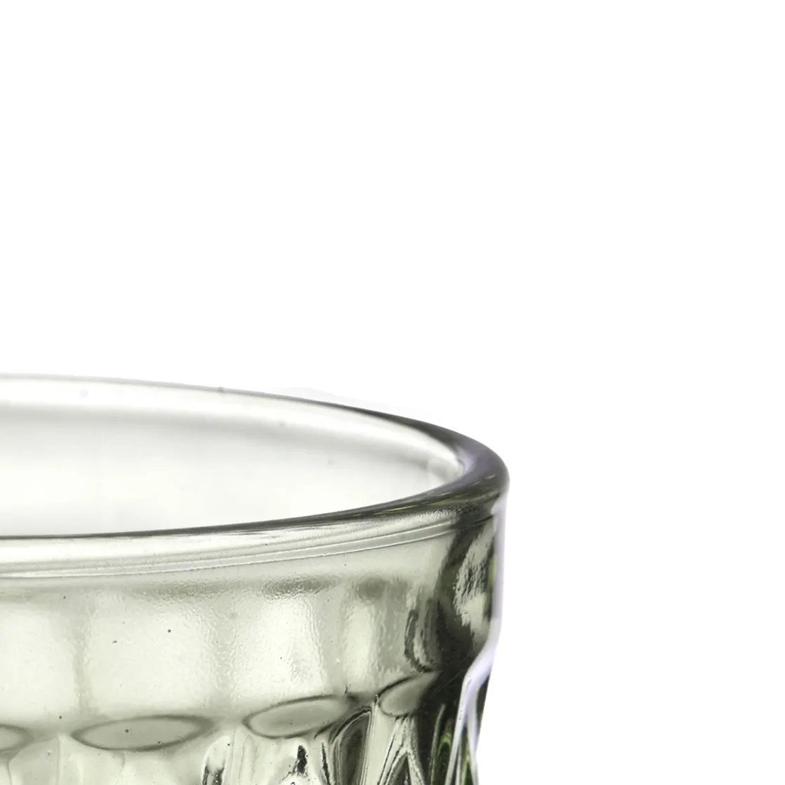 Copas>Copa De Agua Diamante Verde De Vidrio 340ml