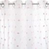 atmosphera4kids Téxtil>Cortina Blanca C/Pompones Rosa 140x240Cm