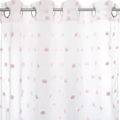 atmosphera4kids Téxtil>Cortina Blanca C/Pompones Rosa 140x240Cm